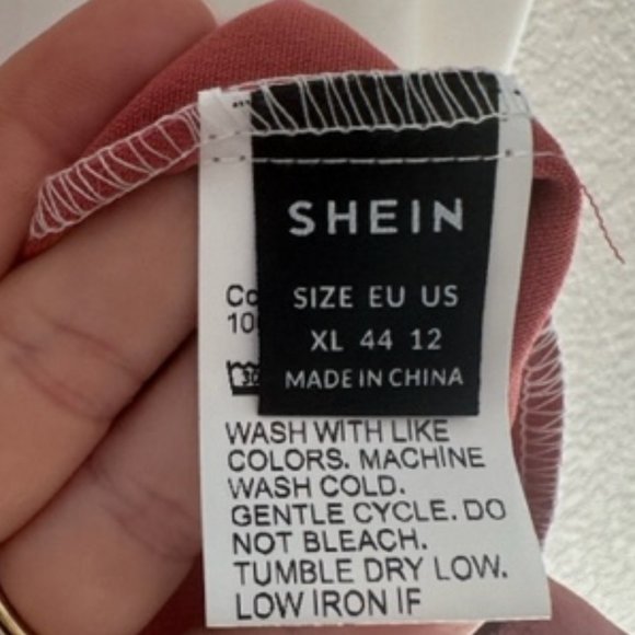 SHEIN VCAY Color Block XL NWOT Flounce Sleeve High Waist Dress CUTE! - Picture 7 of 9